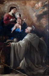 Seurakunnan museo. Maalaus. Pyhä Bernard ja Madonna lapsen kanssa. Öljy kankaalle.
