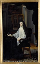 Itävallan kuningatar Mary Annen muotokuva leskenä (1634 - 1696). Juan Carreno De Mirandan (1614-1685) maalaus Ec. Esp