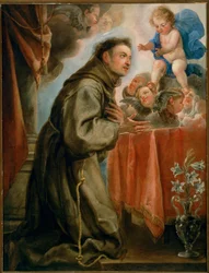 Pyhä Antonius Padovan ja Jeesus-lapsi (maalaus kankaalle)