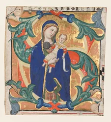 Alkuperäinen S[alve sancta parens] Graduaalista: Madonna ja lapsi