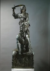Judith ja Holofernes. Pronssinen veistos