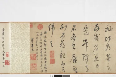 Freehand kopio Zhang Xus Writing of the Stone Recordista