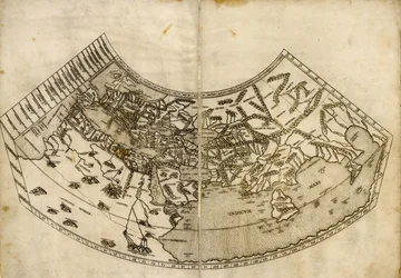 Ptolemaioksen maailmankartta kirjasta 