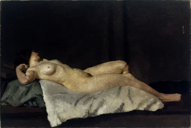 Selällään makaava naishahmo, 1912