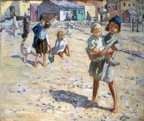 Rannalla (öljy kankaalle)