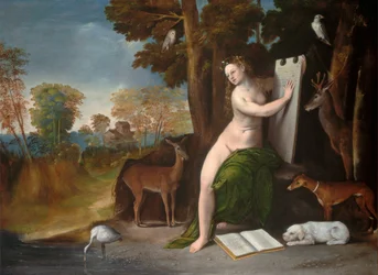 Circe ja hänen rakastajansa maisemassa, c. 1525.