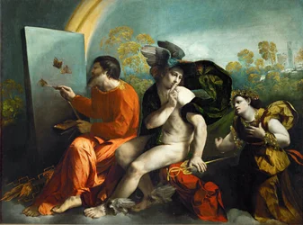 Jupiter, Merkurius ja " Virtus " (öljy kankaalle)