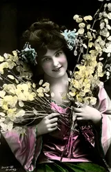 Madge Lessing 1866-1932, saksalainen näyttelijä, 1900-luvun alku.