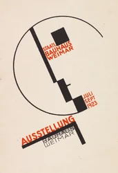 Näyttely Bauhaus Weimar Bauhaus -näyttely. Postikortit, 1923.