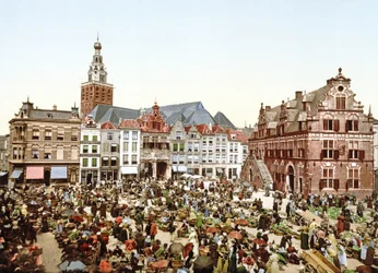 Grote Markt, Nijmegen, Hollanti, pub.c. 1900