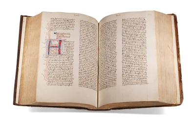 Raamattu, prologit, latinaksi, koristeltu käsikirjoitus paperille, Utrecht