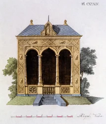 Suunnittelu G. van Laarin Magazine of Garden Gems -lehdestä, julkaistu 1802