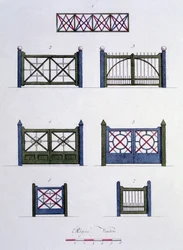 Designs from Magazine of Garden Gems, kirjoittanut G. van Laar, julkaistu 1802