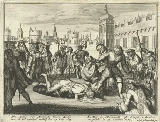 Monmouthin herttuan teloitus, 15. heinäkuuta 1685 etsaus.
