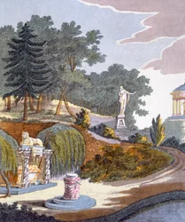 Puutarhakoristeet, G. van Laarin Magazine of Garden Gems, julkaistu 1802