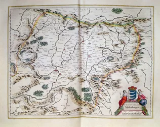 Transilvanian kartta, atlas, Amsterdam, 1657