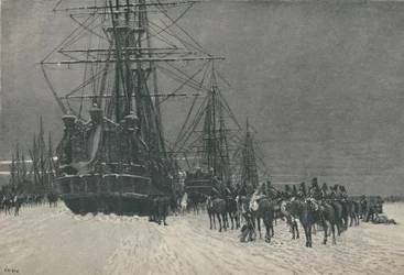 "Ranskan tasavallan husaarien hollantilaisen laivaston vangitseminen, tammikuu 1795", 1896