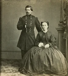 Kenraalimajuri George B. McClellan ja hänen vaimonsa, julkaissut Anthony