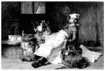 "Päivän työn jälkeen", 1895.