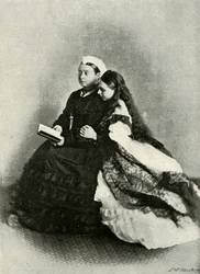 Hänen Majesteettinsa prinsessa Beatricen kanssa, huhtikuu 1871, c1897.