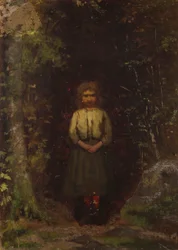 Kukkulan rinteellä (recto); Girl in the Woods (versio)