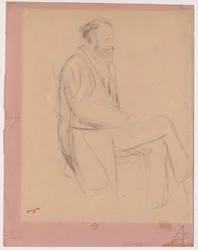 Édouard Manet, Istuva, oikealta profiilista