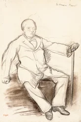 Jules Perrot, opiskelu The Dancer Perrotille, istuu, n. 1880