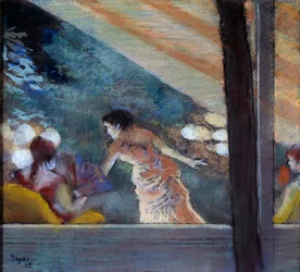 Ambassadors Pastellin kahvilakonsertti Edgar Degasin (1834-1917) etsauksesta 1885 Koko 0,26x0,29 m Pariisi, Musée d