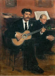 Lorenzo Pagans, espanjalainen tenori (maalaus kankaalle)