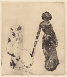 Mary Cassatt Louvressa: Etruskien galleria, 1879-1880