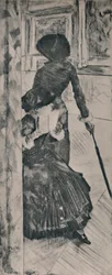 Mary Cassatt Louvressa, noin 1880, 1946