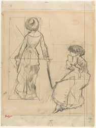 Tutkimus "Mary Cassatt Louvressa" [recto]
