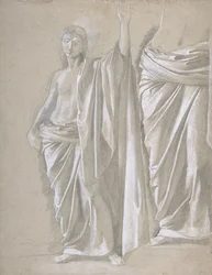 Tutkimus drapedoidusta hahmosta, 1857-58.
