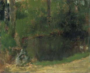 Lampi metsässä, noin 1868