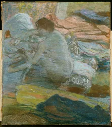 Nainen pyyhkii jalkojaan, 1893