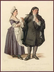 Muotokuva Dorinesta ja Tartuffeista, noin 1870 (akvarelli).
