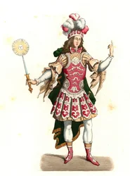 Ranskan Ludvig XIV, aurinkokuningas (1638-1715), tanssiasussa