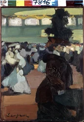 At the ball (At a ball). Edmond Lemperorin maalaus (1876-1909)