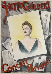 Yvette Guilbertin pariisilainen konsertti, 1890.