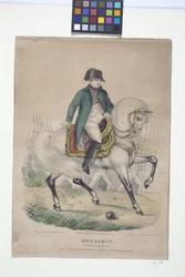 Napoleon - 100 taistelun sankari (käsinvärjätty litografia)