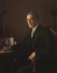 Woodrow Wilson (1856-1924) 1920-21 (öljy kankaalle)