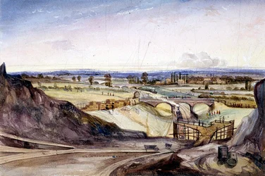 Yleiskuva Hampsteadista, Lontoosta, 1837