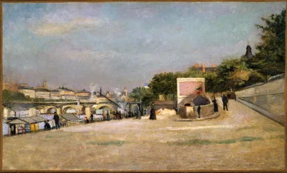 Pont des Arts ja Pont-Neuf, nähtynä Pont des Saints-Pèresin sillan rannalta, noin 1880 (öljy kankaalle).