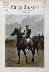 Ratsastusmuotokuva kenraali Georges Boulangerista (1837-1891), poliitikosta "Edouard Debat Ponsanin (Debat-Ponsan) jälkeen
