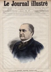 Jerome Bonaparte dit Plon (Plonplon) (1822-1891) (Napoleon-Jerome Bonaparte tai prinssi Jerome Napoleon), Jerome Bonaparten (1784-1860) poika - Navellierin kaiverrus "The Illustrous Journal" -lehdessä 1891
