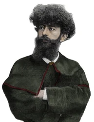 Sar Merodack Josephin Peladan, ranskalaisen kirjailijan ja okkultistin Josephin Peladanin (1858-1918) salanimi - Navellierin kaiverrus "The Illustrous Journal" -julkaisussa 1892