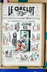 Kansi "" Le Grelot"", numero 1025, satiirinen väreissä
