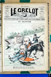 Kansi "" Le Grelot"", numero 1337, satiirinen väreissä