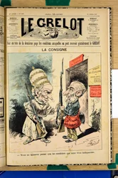 Kansi "" Le Grelot"", numero 1386, satiirinen väreissä