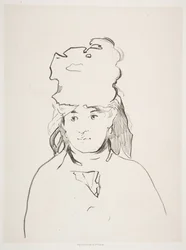 Berthe Morisot siluetissa, 1872-74, julkaistu 1884.